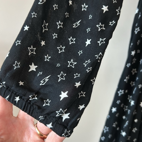 Chaser Celestial Stars & Lightning Bolts V-Neck V-Back Empire Waist Maxi Dress - Picture 6 of 11